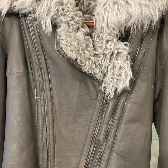 Intermix Reversible Leather and Shearling Jacket - Picture 2 of 6